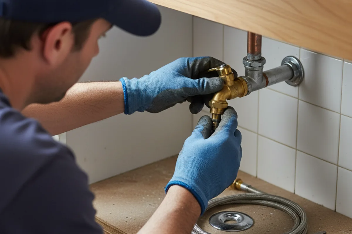 Shutoff valve and fitting work during Well Pump Repair in Sparks